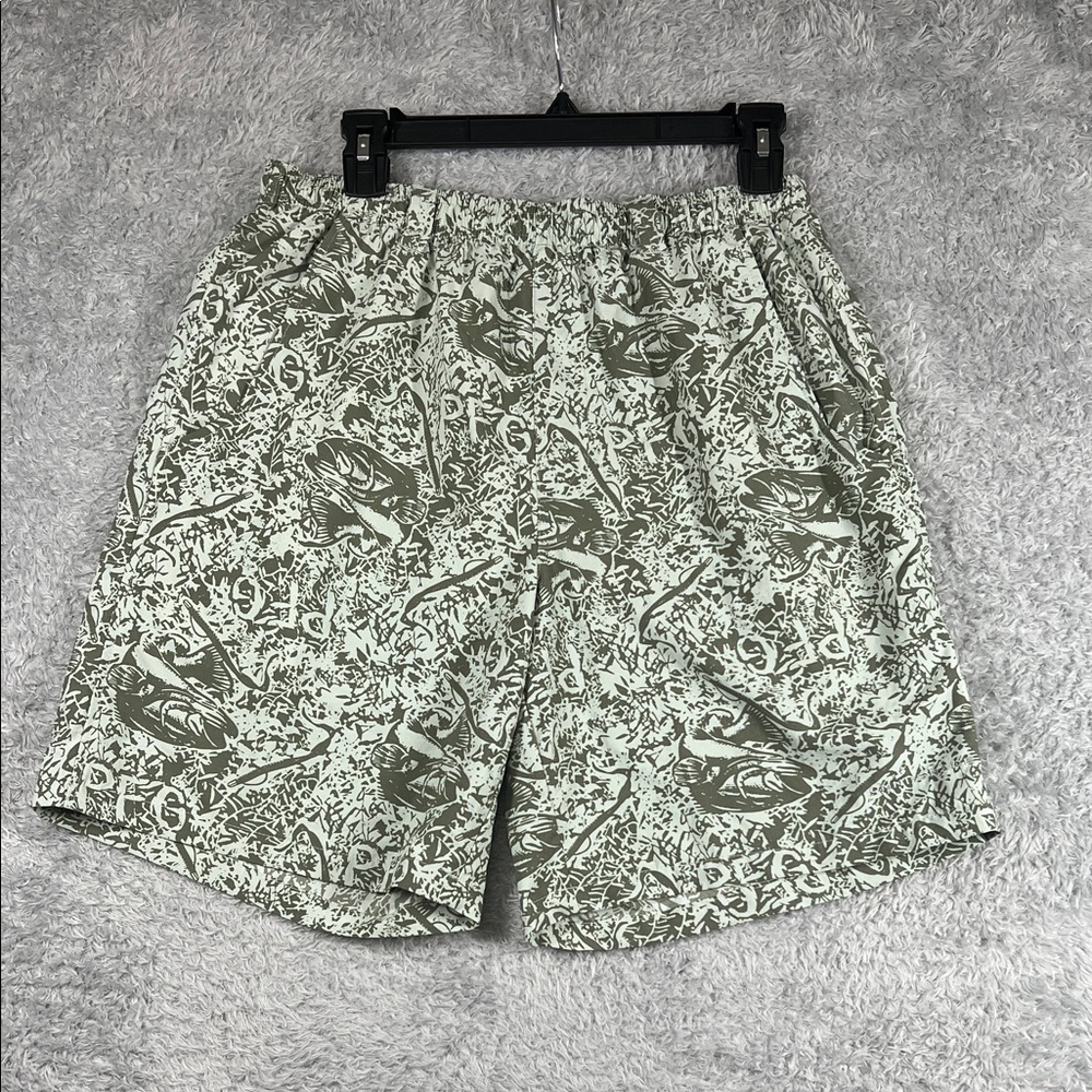 NWT Columbia Men's Graphic Swim Trunks - Olive and White